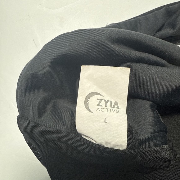 Zyia Active Girls Night Out GNO Luxe Crop Sports Bra in Black Silver Dots Large - Picture 4 of 4